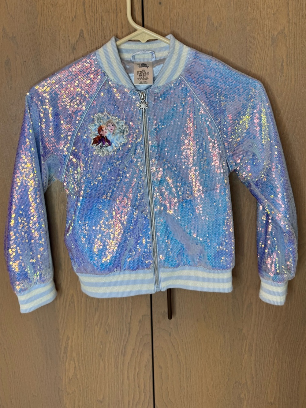 Disney Frozen Iridescent Sequin Bomber Jacket